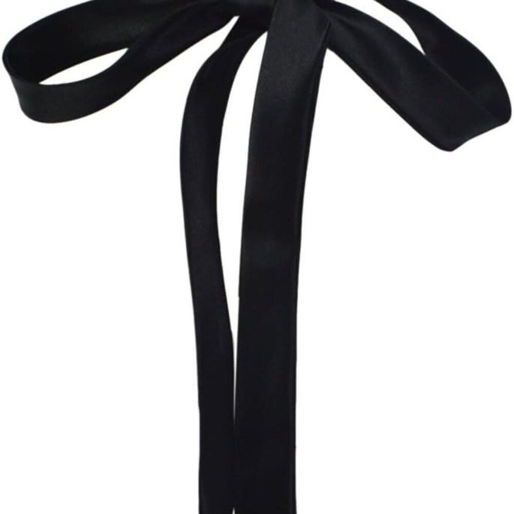 Womens Bow Tie, Ladies Self Tie Long Bowtie - Ribbon Choker for Lady Uniform or